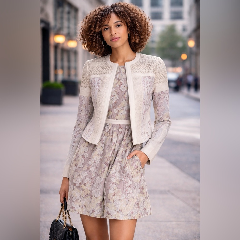 BCBGMAXAZRIA Tarik Floral Blazer Jacket